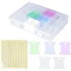 Pinsheng Scatola Porta Filo per Ricamo con 24 Griglie, Scatola per Filo da Cucito, Bobina per Ricamo Contenente 150 Bobine di Plastica Bianca Durevole per Artigianato Cucito Bricolage