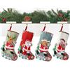 O-Kinee Calze Natalizie da Appendere, 4 Pezzi Calze Natale, Calze Befana Vuote, Calza Befana Personalizzata, Calza di Babbo Natale da Riempire Personalizzare Decorazione Natalizia Albero Camino（B）