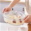 YBCCBY Casseruola Ovale in Vetro Borosilicato,Pirofila per Cottura da Forno in Vetro Trasparente da 2800 ml,Pirofila in Vetro con Coperchio e Manico per Marinare, Cuocere e Cucinare