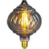 TIANFAN Lampadina a LED vintage a forma speciale Lanterna G125 4W Vetro fumé 2700 Kelvin Caldo 220-240V E27 Lampadina decorativa Edison