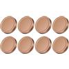 QUARKZMAN 8pz Coperchi per Barattoli Mason Jar, 86mm/3,39 Tappi in Lamiera Stagnata Bocca Regolare Antigoccia per Conservare Alimenti in Cucina, Oro Rosa