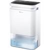 Pro Breeze Deumidificatore Essiccante 10L con Timer, Schermo a LED, Funzione Drenante Continua, Filtro Nano Silver, Ideale per Case, Garage e Cantine con Basse Temperature