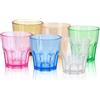 TIE-DailyNec 6pcs 160ml bicchieri di plastica, bicchieri in acrilico riutilizzabili, impilabili Smoothie Cup, Bicchieri D'acqua per Pic-nic, Campeggio, Feste, Barbecue