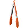 U-Taste Pinza da Cucina in Silicone, resistente a 315°C, 23cm, Arancia | Punte in Gomma Antiaderente ben Sigillate e Manico in Acciaio Rivestito in Silicone e Bloccaggio Liscio