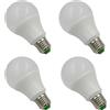 WeiXuan Set di 4 lampadine E27 LED, lampada a energia solare, bassa tensione AC 12 V-24 V 4 W, luce tradizionale equivalente 40 W, 400 lumen 360 gradi, per RV Camper Marine, set di 4 (7 W bianco)
