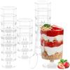 LYLIDIA Contenitori per Dessert 25Pcs Ciotola da Portata Riutilizzabile 120ML Coppette per Dessert Tazze da Dessert Ciotoline per Aperitivo Mousse Gelati Bicchieri Trasparenti per Dolci