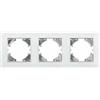 Brightium S-EMPOT.VETRO BIANCO CORNICE 3ELEM.HORI: eleganza e funzionalità in un design da incasso. Perfetto per qualsiasi spazio moderno, si abbina al tuo arredamento grazie alla sua cornice bianca.