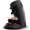 Philips Original Plus Eco Macchina per caffè a cialde di caffè, tecnologia Coffee Boost, 80%* plastica riciclata, 45%** in meno consumo energetico, 2 tazze contemporaneamente, nero laccato per