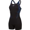 Speedo HyperBoom Splice Costume da Bagno per Donna, Nero/Blu, 38