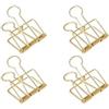 SquarezhenBo 4 clip dorate a coda lunga per raccoglitori di carta, grandi raccoglitori e graffette, piccole dimensioni e leggere, clip, morsetti e anelli, prodotti per ufficio, 51 mm