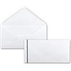 NEUSER PAPIER Buste bianche per condoglianze, con trattino nero, 50 pezzi, formato DIN lungo, 110 x 220 mm, incollaggio a umido, senza finestra, per funerali, annunci di lutto, ringraziamenti, condoglianze