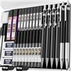 Nicpro 34 pezzi set matite meccaniche nere, matita da disegno in metallo 0,3, 0,5, 0,7, 0,9 mm e 2 portamine da 2 mm (6B 4B 2B HB 2H 4H colori) per schizzi e disegni, 19 scatole di mine