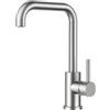 FORIOUS Rubinetto Lavello Cucina, Miscelatore Cucina Girevole a 360°, Forma di L Monocomando Acciaio Inox con 1 Foro
