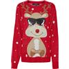 VERO MODA Vmnewtinsel LS O-Neck Pullover Man Xmas Maglione Lavorato a Maglia, Rosso Cinese. Dettagli: w. Artowrk, S Donna
