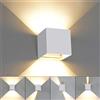 HAWEE Moderno Lampada da Parete LED Applique da Parete Angolo del Fascio Regolabile Alluminio Lampada da Muro Impermeabile IP65 per Bagno Camera da Letto Soggiorno Scale, Bianca-caldo 3000K 6W