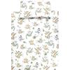 TupTam Biancheria da letto per bambini Ragazzi Ragazze Set 2 pezzi 100 x 135 cm + 40 x 60 cm, Safari/Leone/Marrone/Foglie/Verde, 135x100 cm