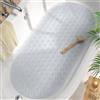 HITSLAM Tappetino Vasca Antiscivolo, Ovale Trasparente, Grande 88x40 CM