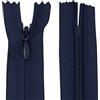 Aerzetix - C60968 - Set di 20 Cerniere Invisibili 20cm - Colore: Blu Scuro - Non separabili con tiretto Palla da Rugby Materia inestensibile - Cerniera Lampo