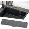 Volminex Tappetino Lavello Cucina Silicone, Tappetino Lavandino,Grigio 42cm | Paraspruzzi per Lavello Cucina, Tappetini per Rubinetto, Vassoio Antigoccia Cucina, Tappetino di Drenaggio, Accessori Cucina