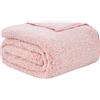 EMME Coperta in pile Sherpa, morbida, per divano, letto (rosa, 228,6 x 228,6 cm)