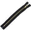 Aerzetix - C61368 - Set di 5 Cerniere Non separabili 20cm in Metallo - Cerniera Lampo - Colore Nero - cursore tiretto pelletteria Cucito Gonna Vestito Abito Pantaloni merceria Borsa Gilet