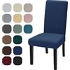 YSTELLAA Coprisedie Con Schienale 2 Pezzi, Coprisedia Elasticizzati Universal, Jacquard Fodere Sedie Soggiornoi, Fodera Sedia Antigraffio, Copertura Sedia Lavabile, Super Morbido, Blu Scuro