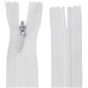 Aerzetix - C60982 - Set di 20 Cerniere Invisibili 25cm - Colore: Bianco - Non separabili con tiretto Palla da Rugby Materia inestensibile - Cerniera Lampo