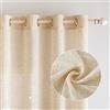 EMEMA Trasparente Tende Lino Voile Tenda con Occhielli a Traslucido Tende Moderne a Vela per Porte Balcone Adatte per Soggiorno Camera da Letto 2 Pannelli 140x260 cm Bianco Sporco