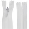 Aerzetix - C60948 - Set di 20 Cerniere Invisibili 20cm - Colore: Bianco - Non separabili con tiretto Palla da Rugby Materia inestensibile - Cerniera Lampo