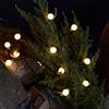Lights4fun Decorazione Catena Luminosa di 50 Palline con LED Bianchi Caldi a Pile per Arredo Interni