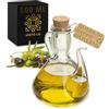 Viste-lo Oliera vetro semi-artigianale dispenser olio bottiglia olio vetro oliva salvagoccia olio contenitore porta olio || Bottiglie dosatore olio | dispenser olio da cucina oliera da tavola (500 ML)