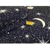 PAGO POCO Completo Letto in Flanella Disegno Luna Colore Blu 100% Cotone Flanella in Fibra Naturale Matrimoniale-Singolo+Una Piazza E Mezza novità 2020!!!! (Singolo) (Matrimoniale)