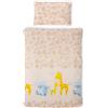 Gräfenstayn®, lenzuola per bambini, 2 pezzi, motivo con animali, chiusura lampo integrata, 100% cotone. Copripiumino 135 x 100 cm; federa 60 x 40 cm (Giraffa & Koala)