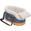 Generic Seggiolino auto per cani console - Seggiolino auto centrale per cani portatile, seggiolino auto per animali domestici con bracciolo regolabile | Borse da viaggio per cani e gatti con tracolla, traspor