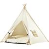 EUGAD Casetta da Interno per Gatti Cani con Cuscino Imbottito Rimovibile e Lavabile, Tipi Tenda Interno per Cani Gatto con Lettino Cuscino, 75x75x98 cm