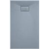 Arreditaly Piatto Doccia Spessore 2.6 Cm In Resina Con Griglia Di Copertura Effetto Pietra Ardesia Stone Riducibile Filopavimento Indistruttibile Antiscivolo Arredo Bagno Colore Grigio (80x120 cm)