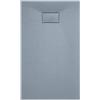 Bricozone Piatto Doccia Arredo Bagno In Resina Effetto Pietra Stone Ardesia Spessore 2.6 Cm Antiscivolo Filopavimento Riducibile Indistruttibile Con Griglia Di Copertura Grigio (100 x 100 Cm)