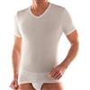 Liabel T-Shirt Uomo Scollo V Manica Corta, Lana Fuori-Cotone Dentro - Bianco, XL-6