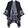 LumiSyne Invernale Scialle in Cashmere per Donna Poncho Cape Lavorato a Maglia Stile Etnico retrò Cardigan Maglione Aperto Scialle Coperta Spessa Caldo Pashmina Sciarpa Grande Poncho Mantella Stola