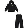 Champion Legacy Emotional Dance G (405045) -Ultra-Light Soft Compact Powerblend Fleece Hooded Tuta Sportiva, Nero (NBK), 9-10 Anni Bambina