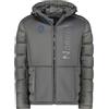 Geographical Norway Bafare Men - Giacca Uomo Imbottita Calda Autunno-Invernale - Cappotto Caldo - Giacche Antivento A Maniche Lunghe - Abito Ideale Per Uomini (Grigio Scuro M)