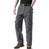 riou Pantaloni da Lavoro Uomo Larghi Invernali Taglie Forti Cargo Pants Lunghi Leggeri con Tasche Estivi Running Jogging Slim Fit Pantaloni Sportivi Pantaloni Casual Leggero