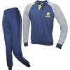 Navigare Pigiama Ragazzo Cotone Felpato Invernale 10-12-14-16 Anni 215608 (IT, età, 10 Anni, Regular, Blu Navy)
