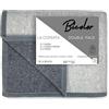Tex family Coperta in Lana - Bicolor - Pura Lana Vergine - Morbida e Calda - Grigio Melange - Letto Singolo 1 Piazza - Cm. 150x210