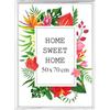 MG Design Cornice 50x70 cm - colore Bianco, in legno, con vetro acrilico - da appendere in verticale o in orizzontale, senza sfondo, per foto, poster, puzzle