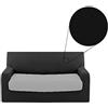 Biancaluna Copristruttura 2 posti Copridivano Genius 140 a 180 cm R455 Nero