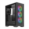 Noua Utopia F502 Nero Case PC Gaming ARGB Mid-Tower ATX, 3 Ventole LED RGB Sincronizzabile 120 mm + 1 Ventola PWM Black, Pannello Frontale Mesh e Pannello Laterale in Vetro temperato