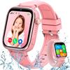 TotsyFun 4G Smartwatch Bambini, IP68 Impermeabile Smartwatch con GPS, SOS, Telefono, HD Videochiamata, Chat Vocale, Modalità Lezione, Sveglia, Sonno, Orologio Bambini per Ragazze e Ragazzi, Rosa