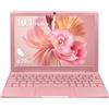 LONGEVINCE Piccolo mini laptop,10,1 pollici (0,79 kg),ultra sottile e leggero netbook Windows 11,Celeron N4020,8 G DDR4,webcam,USB 3.0,tipo C,HDMI,perfetto per bambini e adulti (Oro rosa, 8G+256G SSD)