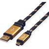 ROLINE GOLD Cavo USB 2.0 Tipo A mini, 5 pin 3 m